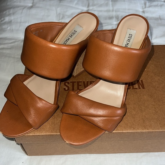 Steve Madden brown open heal sandal heal - Picture 3 of 6